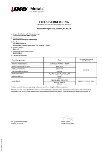 YTELSESERKLÆRING: Eleganta